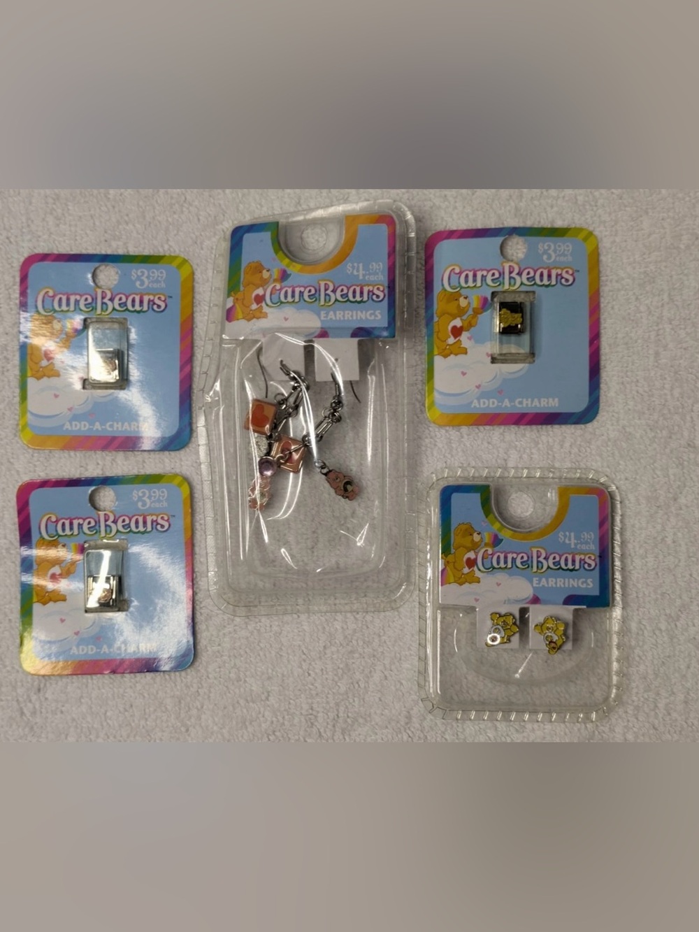 Care Bears Multi-Color Charm Earrings and Add-A-Charms Set